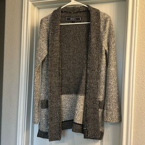 Grey, Black, White Comfy Open Front Sweater